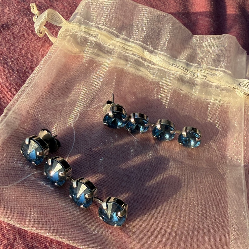 Sorrelli Blue Crystal Stud Earrings Set